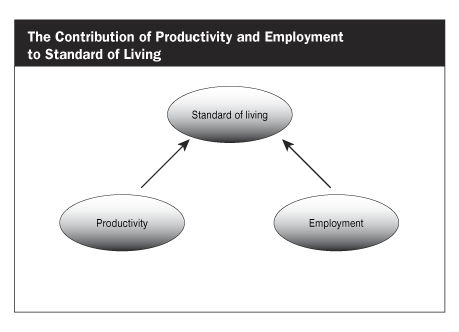 The Contribution of Productivity and Employment to Standard of living