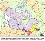 Map: Canada, 1870