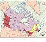 Carte : Canada en 1871