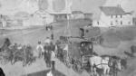 Photograph: Corner of Portage and Main Streets, Winnipeg, 1871