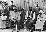 Photograph: Harriet Tubman (left) with some of her charges