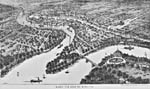 Woodcut: Bird's eye view of Winnipeg, 1882