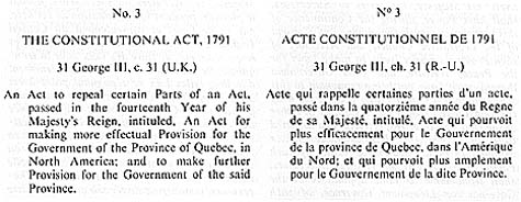 Document : Acte constitutionnel de 1791