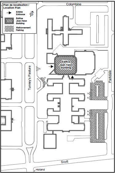 Plan de localisation de l'aire de stationnement désignée