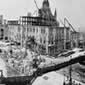 Reconstruction de l'édifice du Centre vers  1918. Crédit: Samuel J. Jarvis / Bibliothèque et Archives Canada / PA-022408