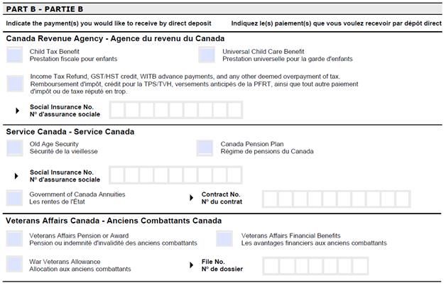 This image is a screen capture of Part B of the enrolment form