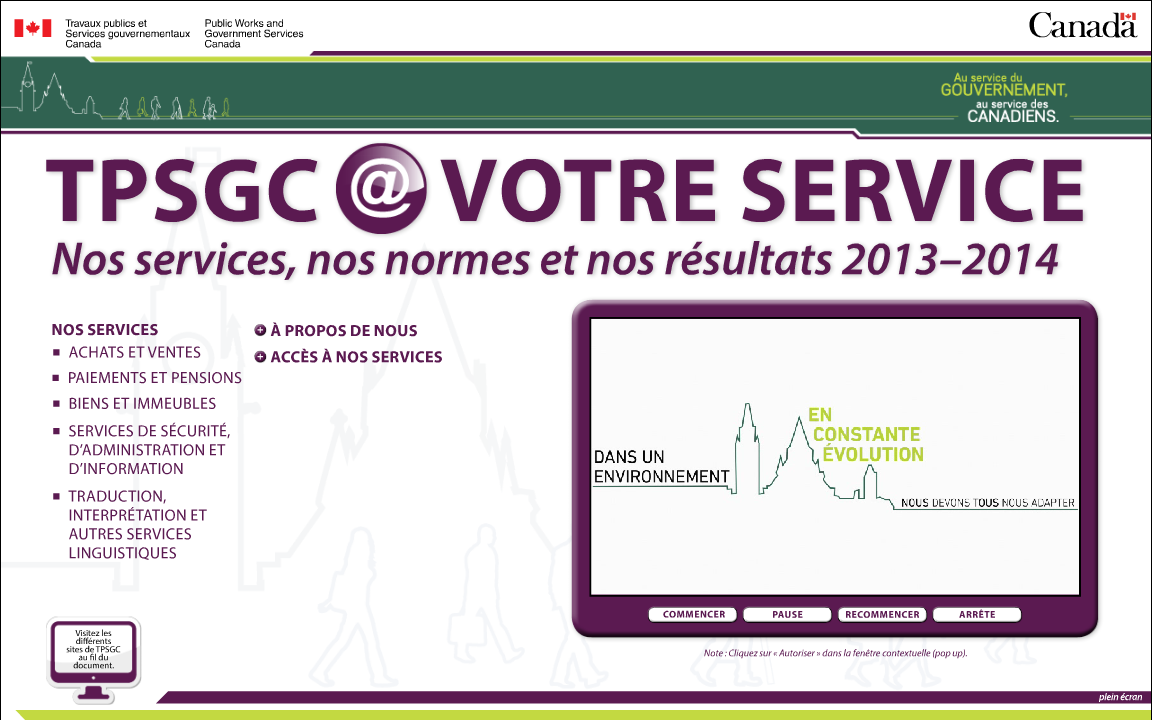 L'image de Nos services, nos normes et nos résultats 2013-2014