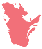 Carte de la région du Québec