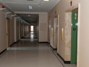 A view of the 6th floor of the West Memorial Building before the start of the construction work