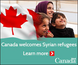 An example of an internet display advertisement from the Welcome Syrian Refugees campaign by Citizenship and Immigration Canada