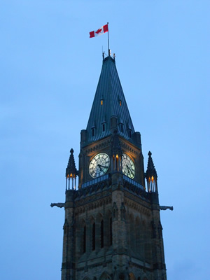 Changing the Peace Tower Flag