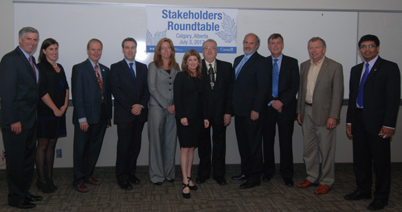 Photo of a group of people at the roundtable on improving procurement in Calgary