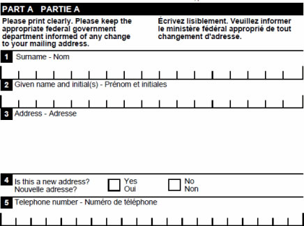This image is a screen capture of Part A of the Australia enrolment form