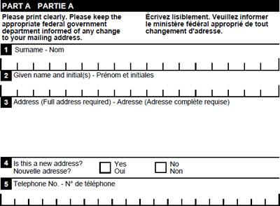 This image is a screen capture of Part A of the Switzerland enrolment form