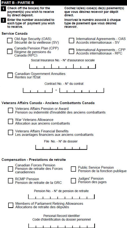 This image is a screen capture of Part B of the Switzerland enrolment form