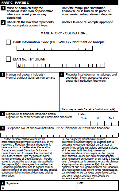 Cette image est une saisie d'écran de la Partie C du formulaire d'inscription au Liechtenstein