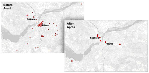 Before and after consolidation map