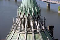 The exterior of the Library of Parliament