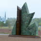 Did you know  the West Block's copper roof has been turned into art? This monument is displayed in the Open Hearth Park in Sydney, N.S. Photographer: Vaughan Merchant