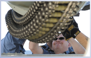 Loading 20mm ammunition into a Royal Canadian Navy Close in Weapon System (CIWS)