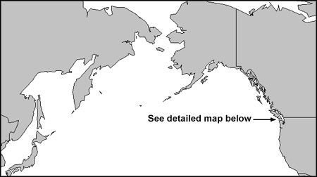 Map of the coast of North America. See detailed map below.