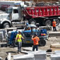 Une vue d'un chantier de construction.