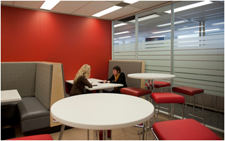 Modern kitchen with demountable wall system used as collaborative space, Ottawa, ON