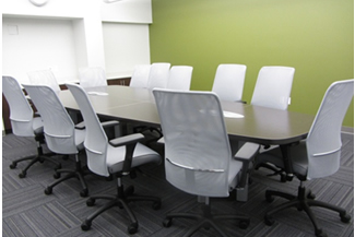 Boardroom with ergonomic furniture and carpet tiles, Shediac, NB