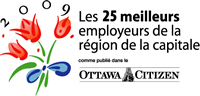 Les 25 meilleurs employeurs de la rgion de la capitale. Comme publi dans le Ottawa Citizen.