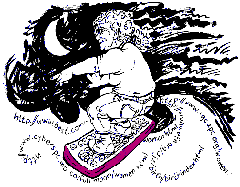 woman cybersurfing illustration by Juliet Breese