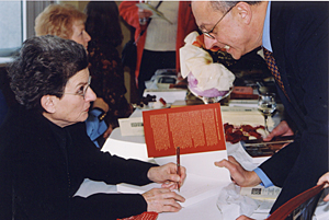 Phyllis Lambert at book signing.