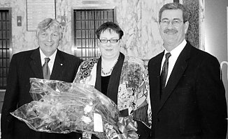 National Librarian Roch Carrier, Deborah Robichaud, Senator Gerald J. Comeau