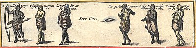 Detail taken from Americae pars borealis, Florida, Baccalaos, Canada, Corterealis by Cornelis de Jode (1593).