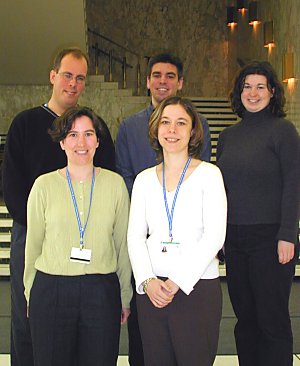 Back row, from left to right: Stephen Johnson, Patrick Labelle, Sara Gladman; front row, from left to right: Andrée Côté-Moxon, Melissa Maude.