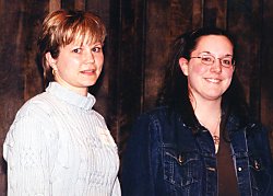 Caroline Fauchon (on right), a first prize winner, with her French Teacher
