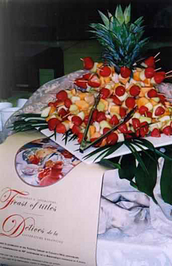 Guests enjoyed fruit kebabs and a June favourite, strawberries and cream. Photo credit: Michelle Landriault.