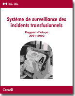 Système de surveillance des incidents transfusionnels, Rapport d’étape 2001-2002
