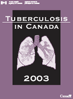 Tuberculosis in Canada 2003 - image of the cover