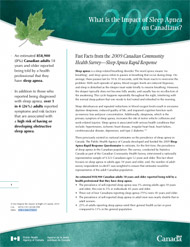 Fast Facts from the 2009 Canadian Community Health Survey - Sleep Apnea Rapid Response