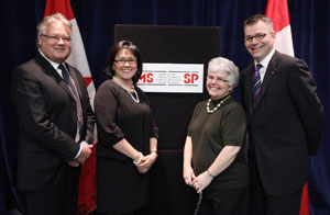 The Honourable Minister of Health, Leona Aglukkaq (second from left), is shown with Dr. Butler-Jones