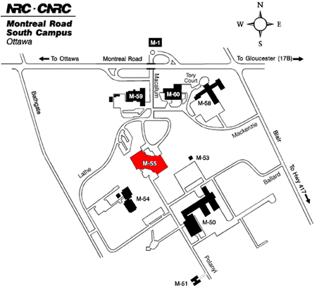 Map to NRC-CISTI