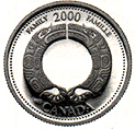 Le motif reprsentant deux loups figurera sur 50 millions de pices de 25 cents.