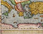 Map of the eastern Mediterranean region drawn by Abraham Ortelius in 1579