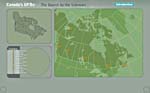 Map of Canada showing locations of reported UFO sightings