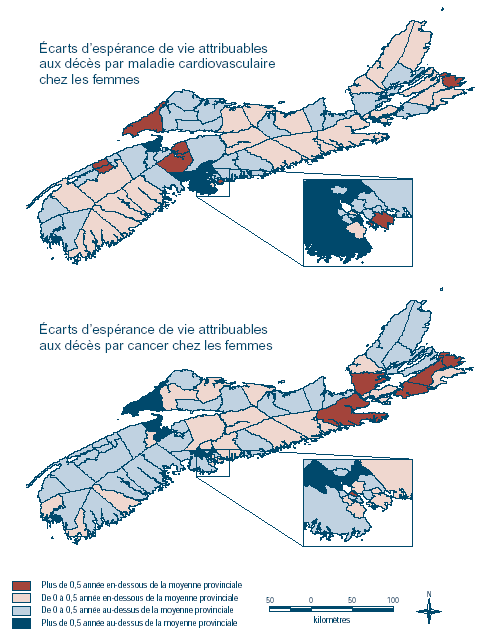 Écarts d'espérance de vie en Nouvelle-Écosse