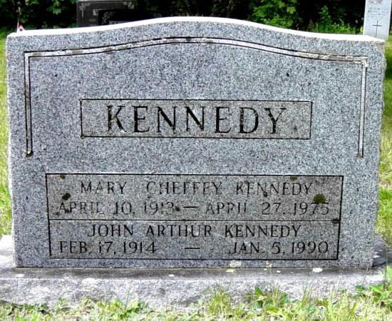 Arthur Kennedy's tombstone