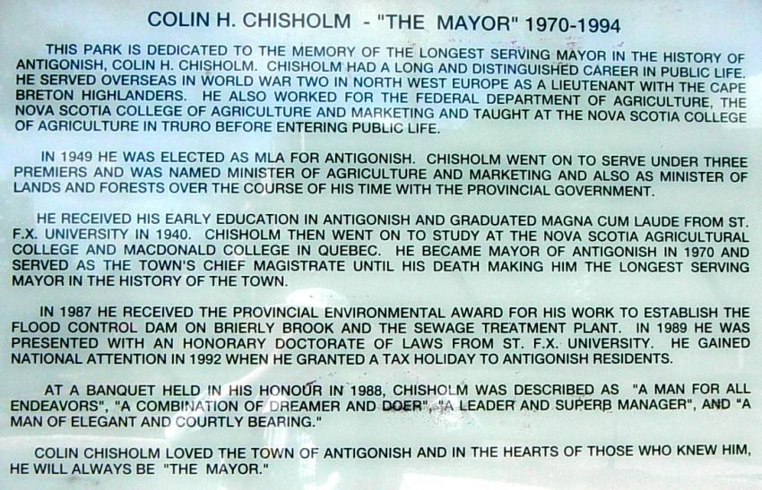 Antigonish: Colin Chisholm Park