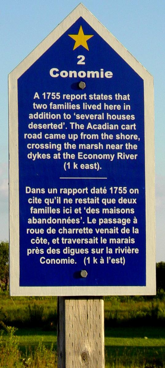 Colchester County: Acadian Heritage sign #2, Economy