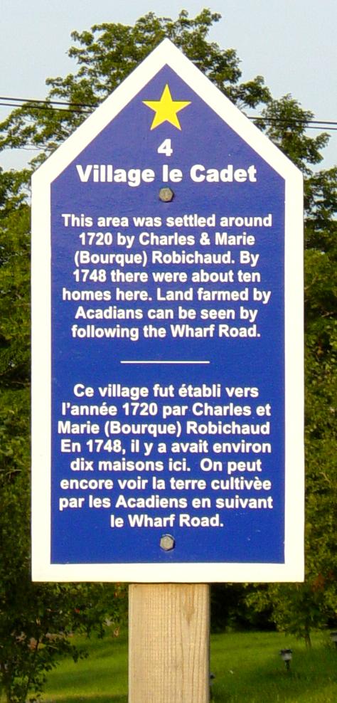 Colchester County: Acadian Heritage sign #04, Great Village