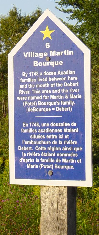 Colchester County: Acadian Heritage sign #6, Lower Debert